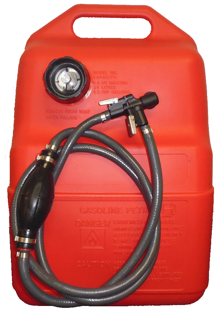 25 Litre Outboard Fuel Tank with Mercury Fuel Line + Gauge